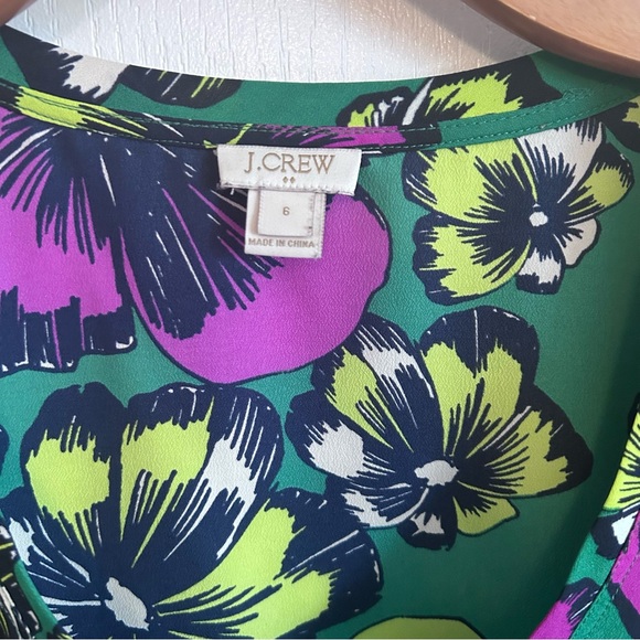 J Crew Large Floral Print Shirt Size 6 - Picture 4 of 4